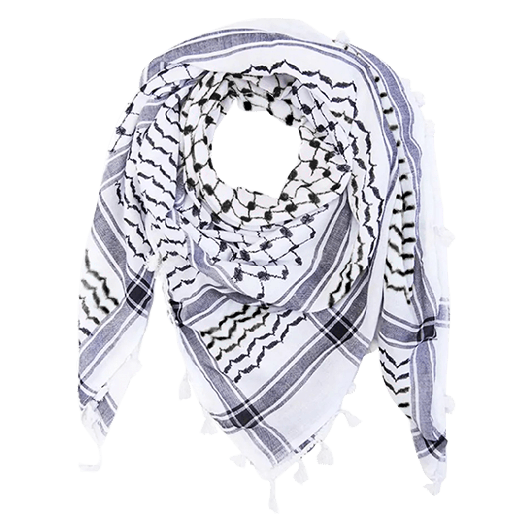 Al'ard Products NEW IN: Palestinian Black and White Kufiya (Made in Palestine)