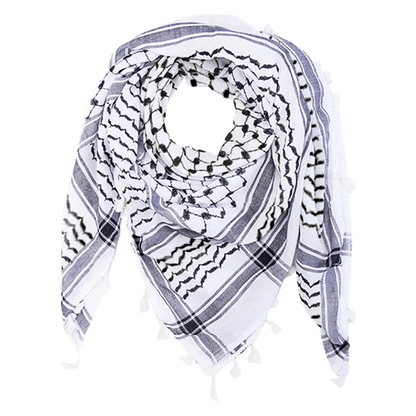 Al'ard Products NEW IN: Palestinian Black and White Kufiya (Made in Palestine)