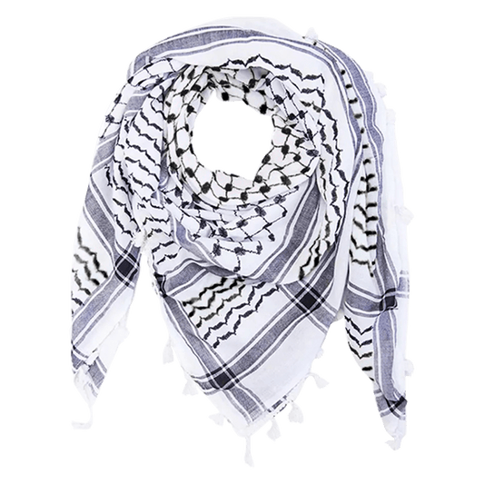 Al'ard Products NEW IN: Palestinian Black and White Kufiya (Made in Palestine)