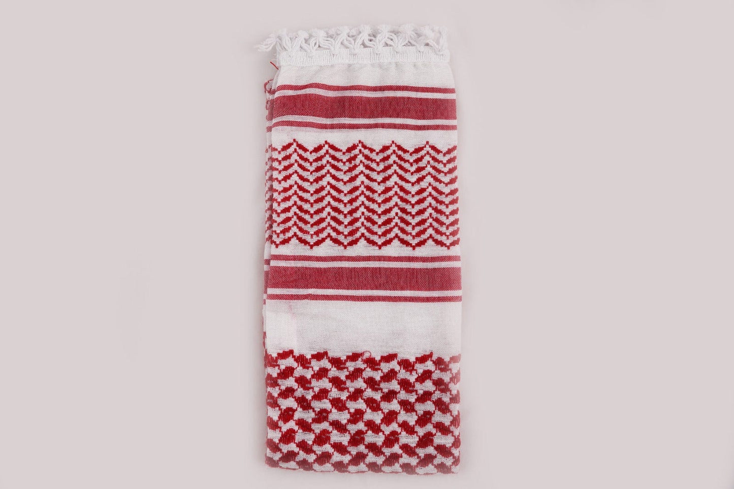 Al'ard USA Scarves Al'Ard Red and white Wishah (Scarf) (Made in Palestine)