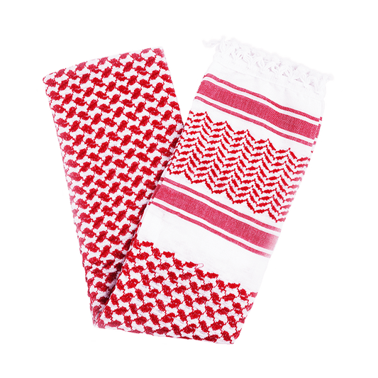 Al'ard USA Scarves Al'Ard Red and white Wishah (Scarf) (Made in Palestine)